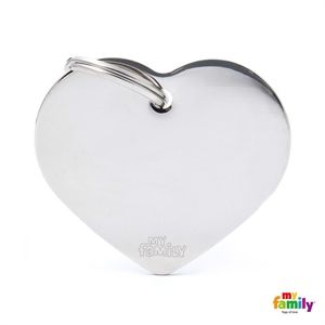 [8945] Médaille aluminium coeur (L) - MyFamily