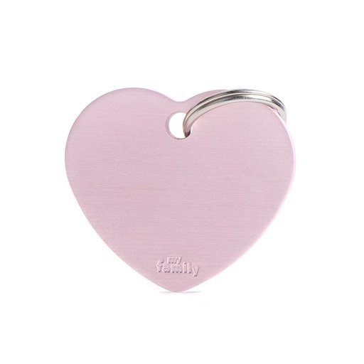 [8963] Médaille Coeur rose Basic (L) - MyFamily