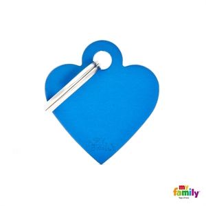 [8969] Médaille Coeur bleu Basic (M) - MyFamily