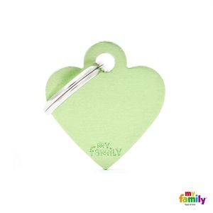 [8971] Médaille Coeur vert Basic (M) - MyFamily