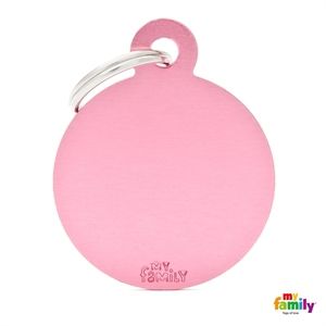 [8973] Médaille ronde rose Basic (L) - MyFamily