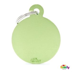 [8976] Médaille ronde vert Basic (L) - MyFamily