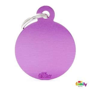 [9003] Médaille ronde violet Basic (L) - MyFamily