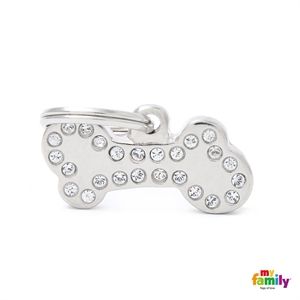 [9031] Médaille Os argenté Swarovski (S) - MyFamily