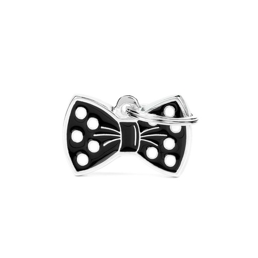 [9090] Médaille Charms noeud papillon noir - MyFamily