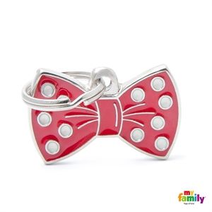 [9091] Médaille Charms noeud papillon rouge - MyFamily