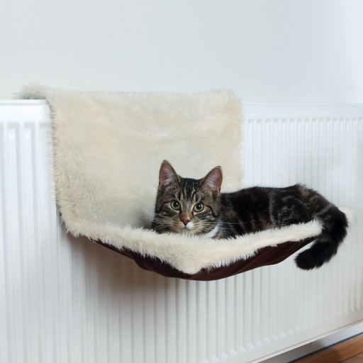 [9195] Lit radiateur peluche longs poils suédine - Trixie