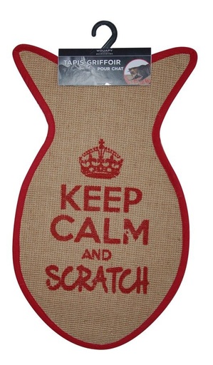 [9438] Tapis griffoir "Poisson" (rouge) - Wouapy
