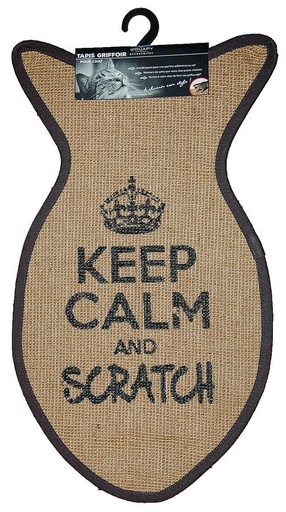 [9439] Tapis griffoir "Poisson" (gris) - Wouapy