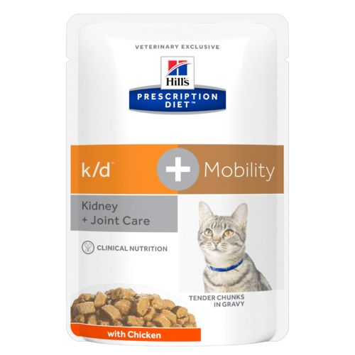 [9698] Feline K/D + Mobility Bouchées en sauce (12 sachets 85 g) - Hill's Prescription Diet
