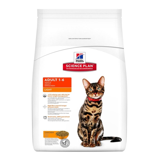 [1653_9964] Feline Adult Light Poulet - Hill's Science Plan (Poids : 1.5 kg)