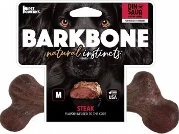 [56084-003] Jouet pour chien Barkbone saveur steak (M) - Pet Qwerks