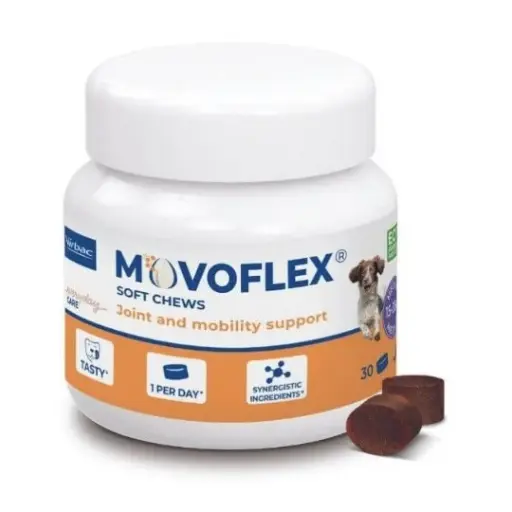 [56114] Movoflex pour chien (15-35 kg - M) pot 30 bouchées - Virbac