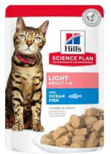 [56119] Feline adult light poisson sachet repas (85 g) - Hill's