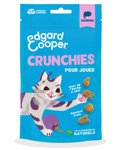 [56137] Friandises chat crunchies au saumon (50 g) - Edgard & Cooper