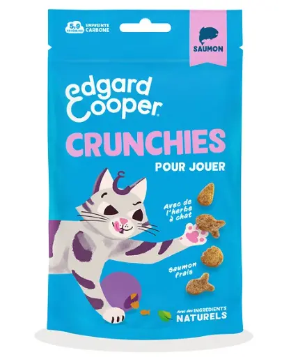 [56137] Friandises chat crunchies au saumon (50 g) - Edgard & Cooper