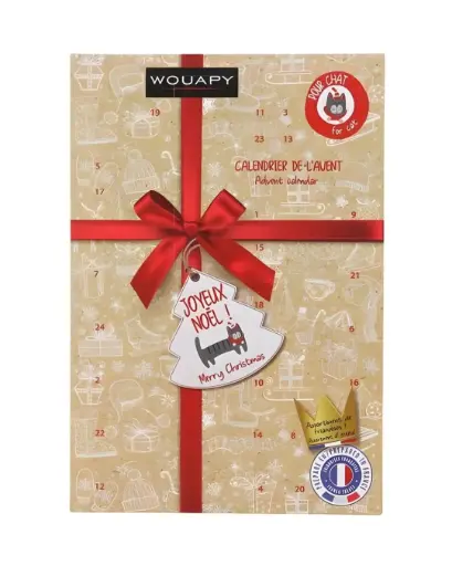 [J25030014] Calendrier de l'avent chat noël - Wouapy
