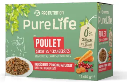 [J25030056] Pure Life chat wet poulet (12 x 85 g) - Pro-Nutrition
