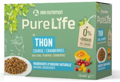 [J25030058] Pure Life chat wet thon (12 x 85 g) - Pro-Nutrition