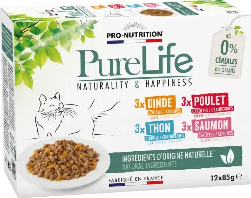 [J25030059] Pure Life chat wet multi (12 x 85 g) - Pro-Nutrition
