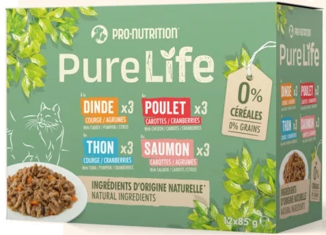 [J25030059] Pure Life chat wet multi (12 x 85 g) - Pro-Nutrition