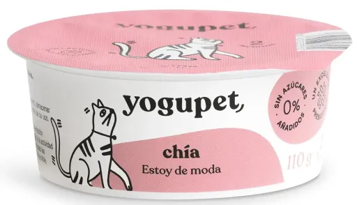[J25030113] Yaourt classique chat chia (110 g) - Yogupet