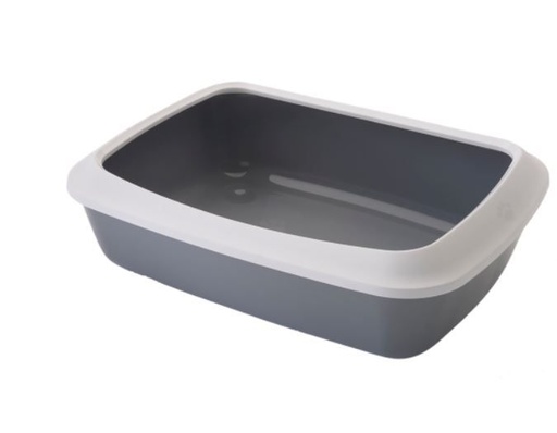 [J25040120] Bac à litière Iriz avec rebord - Gris (Taille 42) - Savic