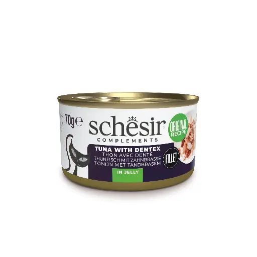 [J25040174] Boite de pâtée pour chat -"Thon avec Denté" (70 g) - Schesir