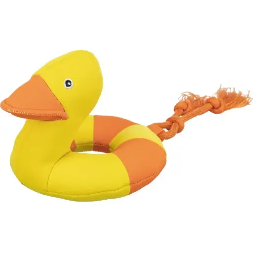 [J25050051] Aqua Toy Canard sur corde en tissu (20 cm / 36cm) - Trixie