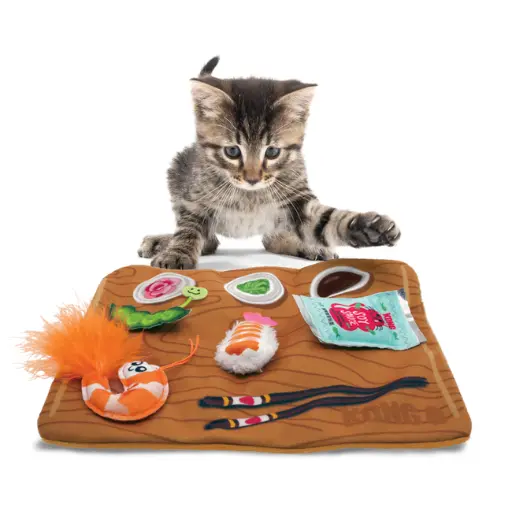 [J25050261] Jouet chat plateau de sushi - Kong