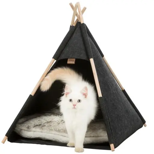 [J25060099] Abri tipi gris en feutre - Trixie
