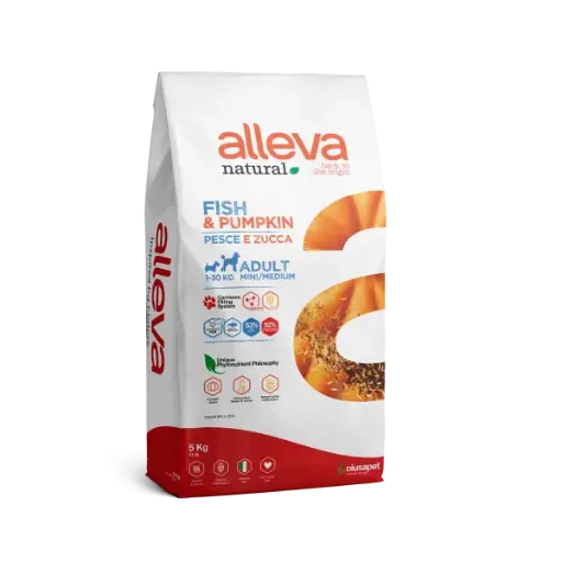 [J25060127] Poisson & Potiron Chien Adulte mini/medium (5 kg) - Alleva