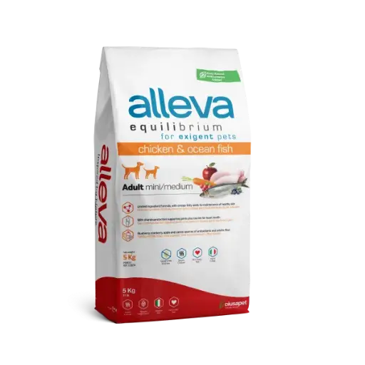 [J25060128] ADM Poulet & Poisson Chien Adulte mini/medium (5 kg) - Alleva