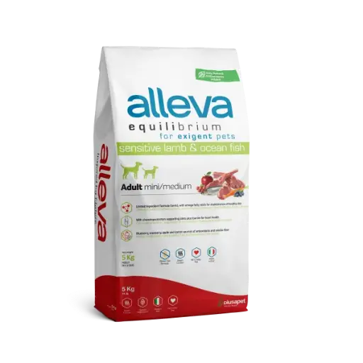 [J25060129] Sensible Agneau & Poisson Chien Adulte mini/medium (5 kg) - Alleva