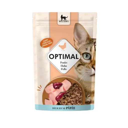[J25070007] Sachet chat poulet (85 g) - William's Optimal