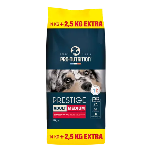 [J25070044] Prestige Chien Adult Medium (16.5 kg) - Pro-Nutrition