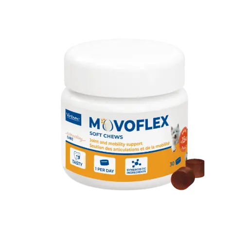 [J25070068] Movoflex S : Complément articulaire pour petit chien (30 bouchées) - Virbac