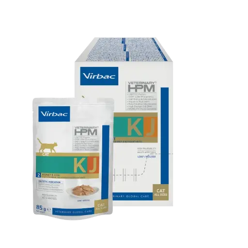 [J25080015] HPM Wet Cat Kidney & Joint KJ2 (12 barquettes 85 g) - Virbac 