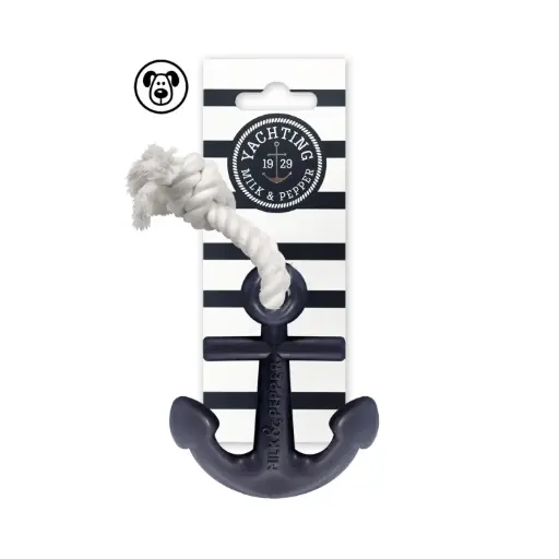 [J25090007] Jouet chien Big Anchor bleu marine (13cm) - Milk&Pepper