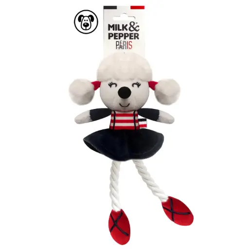 [J25090009] Peluche chien Blanche ballerine parisienne - Milk&Pepper