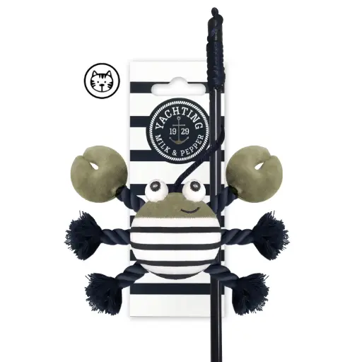 [J25090023] Jouet chat avec baguette Goulven crabe - Milk&Pepper