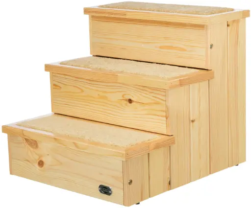 [J25090085] Escalier chat/chien en bois avec rangement - Trixie