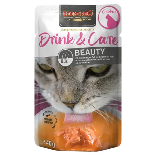 [J25090472] Drink & Care Beauty Poulet (40 g) - Léonardo
