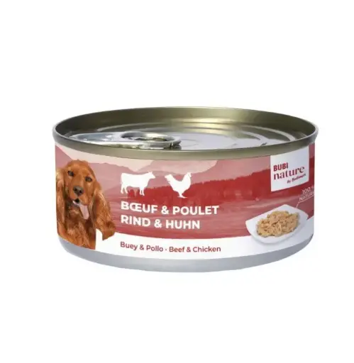 [J25100029] Boîte chien Bubi Nature bœuf et poulet (150 g) - Bubimex