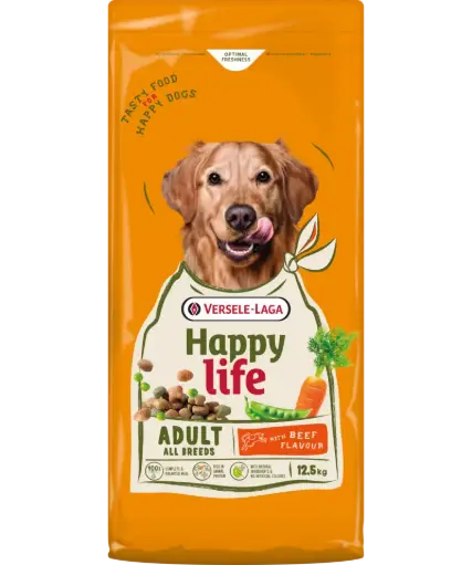 [J25100060] Happy Life Adult au goût de bœuf (12.5 kg) - Versele Laga