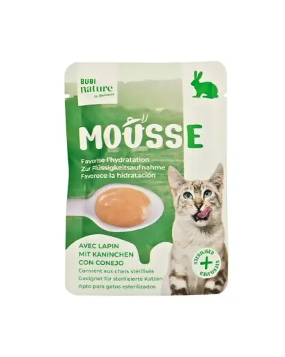 [J25100094] Sachet chat Bubi Nature mousse lapin (50 g) - Bubimex